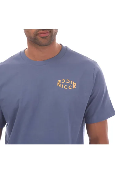 تيشيرت رجالي بطبعة شعار - أزرق