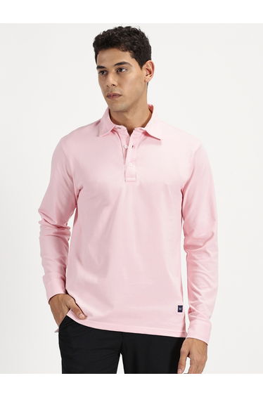 Solid Long Sleeves Polo T-Shirt