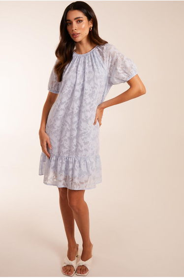Jacquard Smock Mini Dress