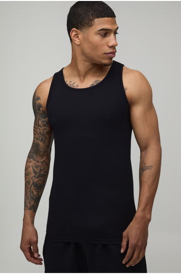 Basic Muscle Fit Vest - black