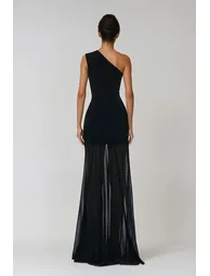 Dazbog One Shoulder Cutout Asymmetric Maxi Dress - 4
