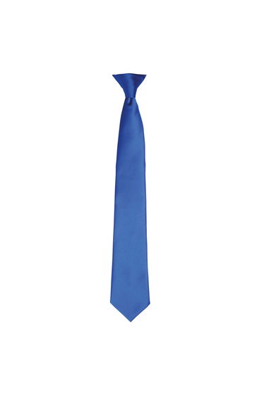Premier Colours Mens Satin Clip Tie - Royal