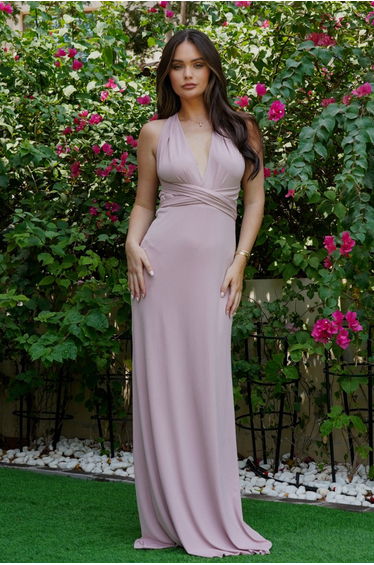 TFNC Multi Way Soft Pink Maxi Dress
