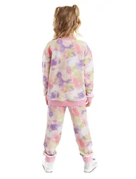 Unicorn Batik Patterned Girl's Tracksuit Set - 3