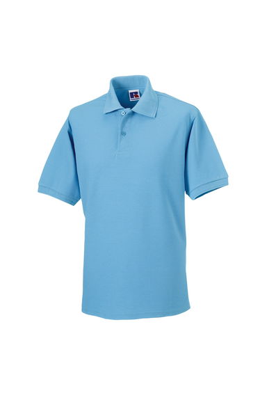 Russell Mens Polycotton Pique Hardwearing Polo Shirt - Sky Blue
