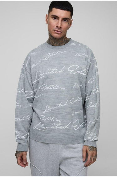 Tall Oversized Limited Edition Knitted Jumper
