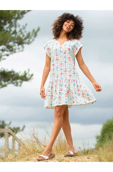 Bookham Slub Jersey Dress Flower Press
