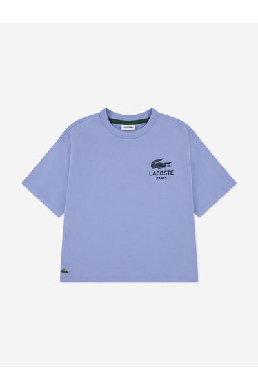 Lacoste Girls Logo T-Shirt in Blue