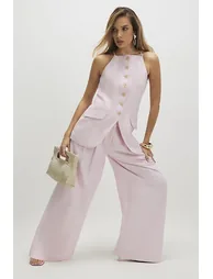 Pink Longline Waistcoat - 3