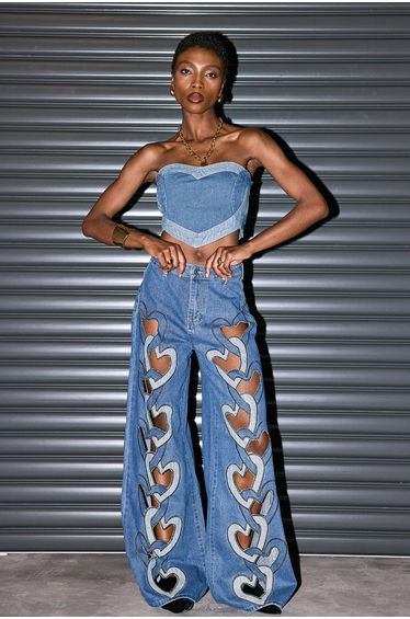 Samuel Love Cross Denim Short Top