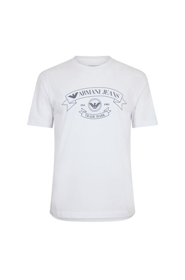Emporio Armani EA7 Mens Eagle Crest Regular T-Shirt - White