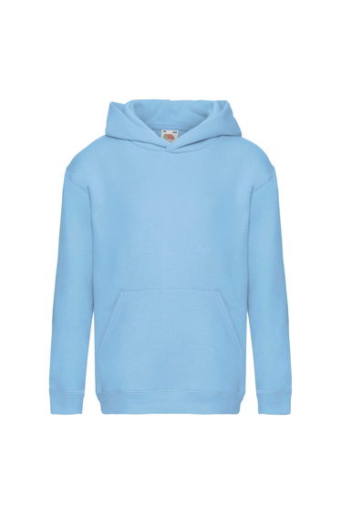 Fruit Of The Loom Kids Unisex Premium 70/30 Hooded Sweatshirt / Hoodie - Sky Blue