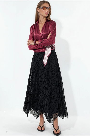 BDART High Waist Floral A-Line Maxi Skirt