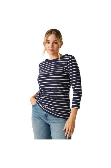 Regatta Womens/Ladies Baylette II Striped T-Shirt - Navy/White