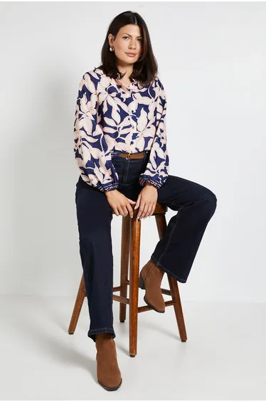 Floral Print Button Through Top