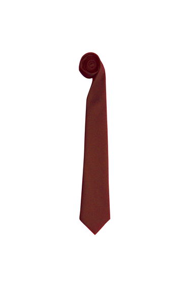 Premier Tie - Men Plain Work Tie - Burgundy