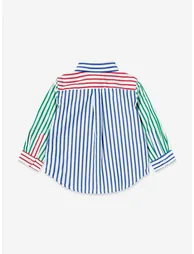 قميص أطفال ولادي بوبلين مخطط - بألوان متعددة - 1