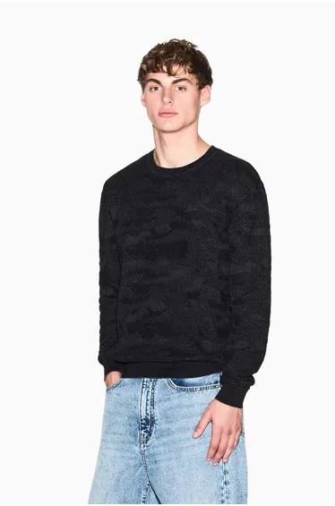 Chenile Mix Knit Black