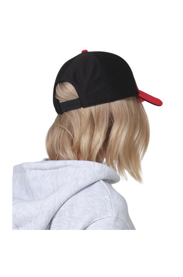 Beechfield Club Colour Block Baseball Cap - Red/Black
