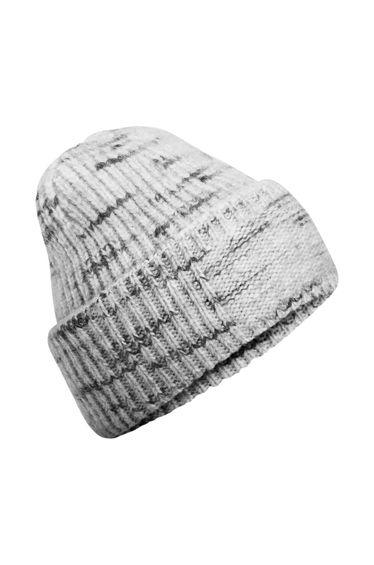 Beechfield Chunky Knit Reverse Patch Beanie - Cloudy Haze
