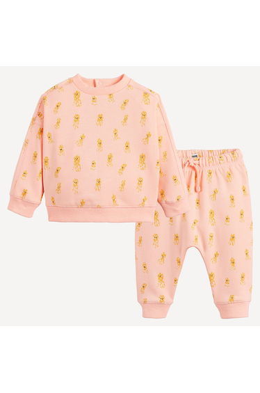 Fleece 2-Piece Outfit, Octopus Print Sweatshirt and Joggers