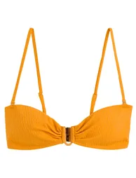 Textured Bandeau Bikini Top - 1
