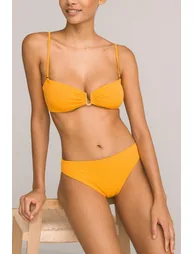 Textured Bandeau Bikini Top