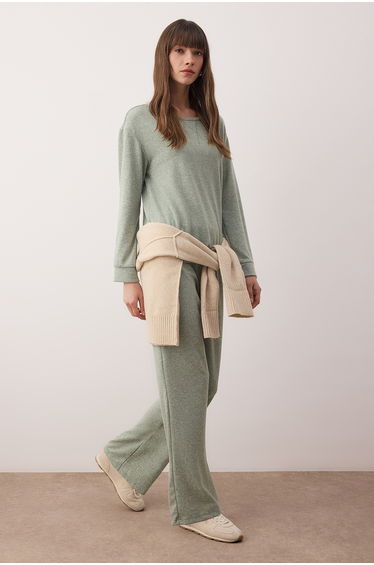 Mint Soft Touch Winter Soft Knitted Pajama Set