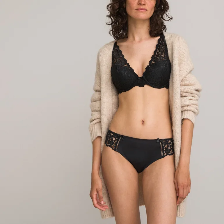 Padded Lace Halterneck Bra - 7