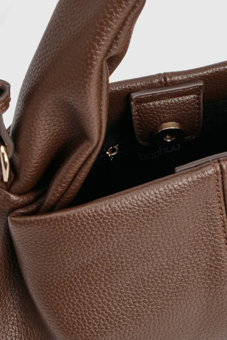 حقيبة فضفاضة بمقبض يد بحمالات قابلة للفصل - بني - 3