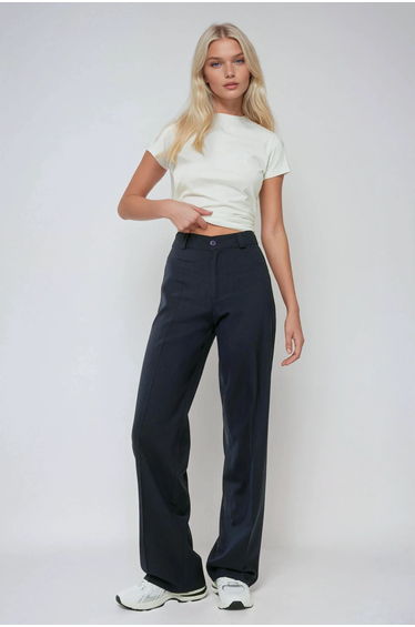 High Waist Straight Leg Pants