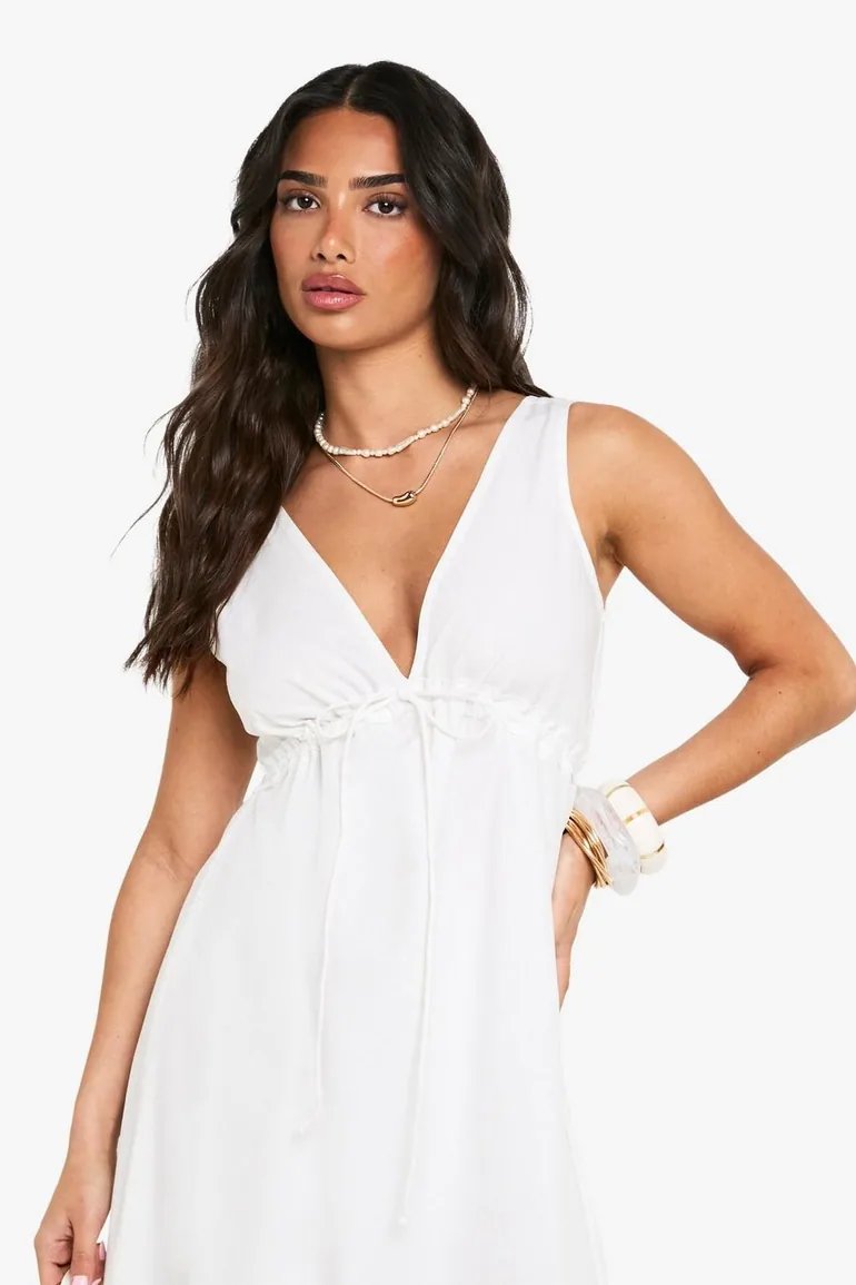 white cotton dress petite Petite Amani Cotton Embroidery Dress