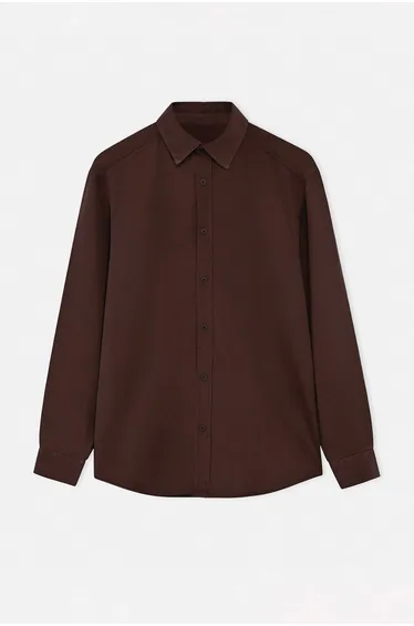 Brown Oversize Men's Shirt