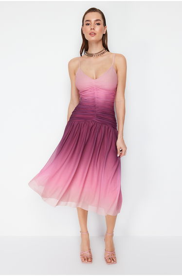 Trendyol Chiffon A-Line Midaxi Skater Dress