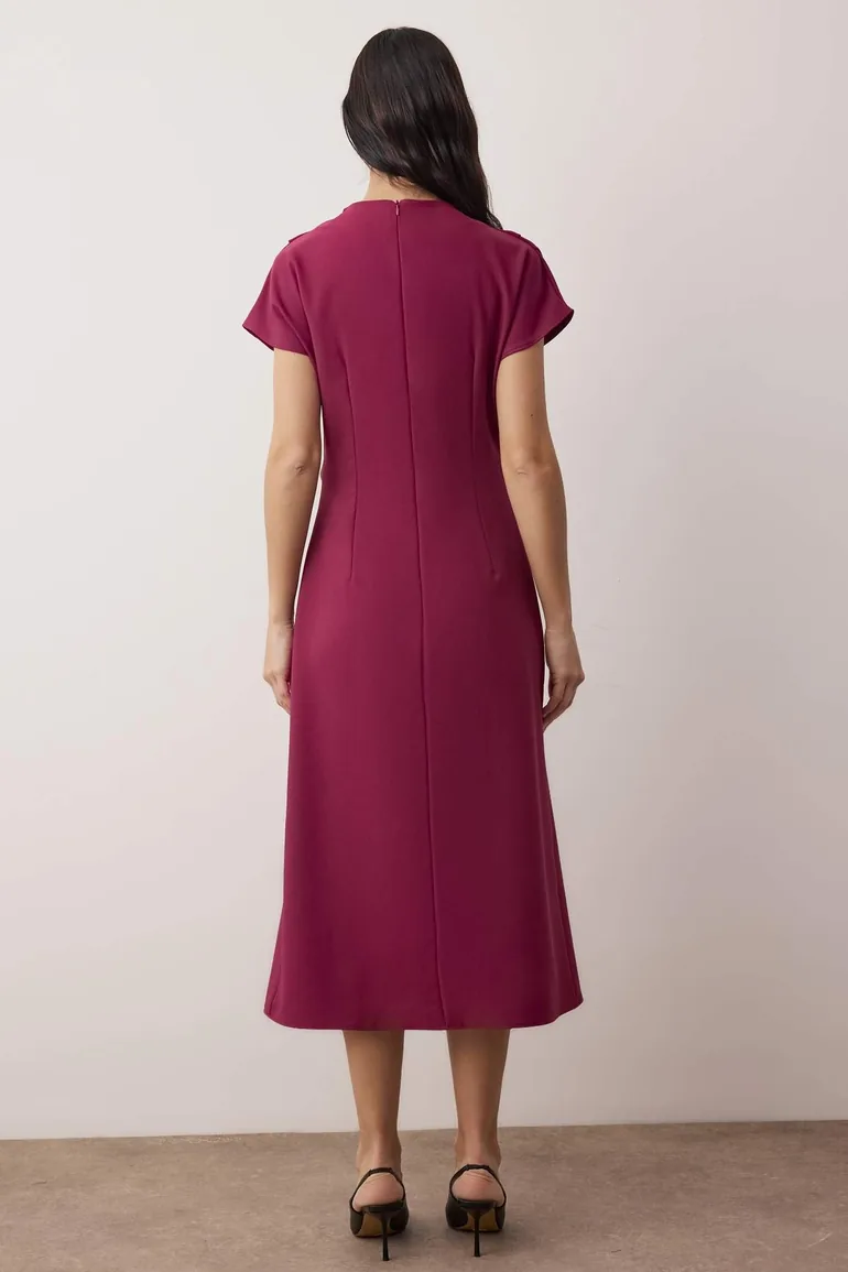 plain dark purple dress Violet Slip Midi Dress Dark Purple off Shoulder Straps Back Elegant Dress  Special Occasion Dress Bridesmaid Wedding Silk Slip Chloe Dress