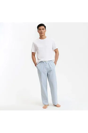 بنطلون بيجاما قطن مخطط