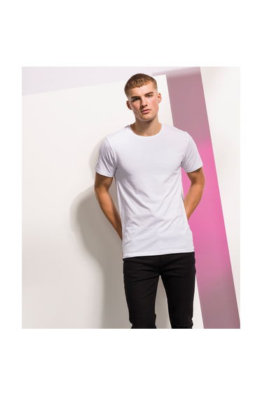 Skinni Fit Men Mens Feel Good Stretch Short Sleeve T-Shirt - White