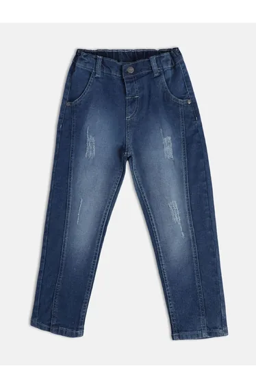 Boys Light Distress Faded Jeans