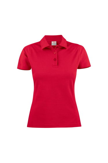 Printer Womens/Ladies Surf Light Melange Polo Shirt - Red