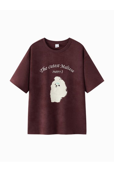 Women's Dog Graphic Short Sleeve T-Shirt