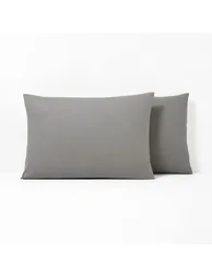SCENARIO Plain Cotton Pillowcase - 4