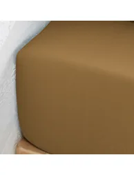 شرشف سرير قطن عضوي سادة بحواف مطاطية - 2