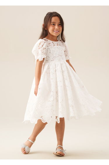 Maeva White Lace Dress