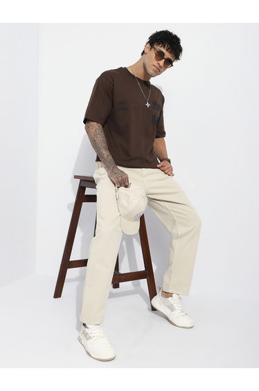 Men Oversized Short Sleeve Printed T-Shirt