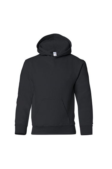 Gildan Heavy Blend Childrens Unisex Hooded Sweatshirt Top / Hoodie - Black