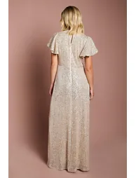 Teen Coast Sequin Angel Sleeve Dress - 2