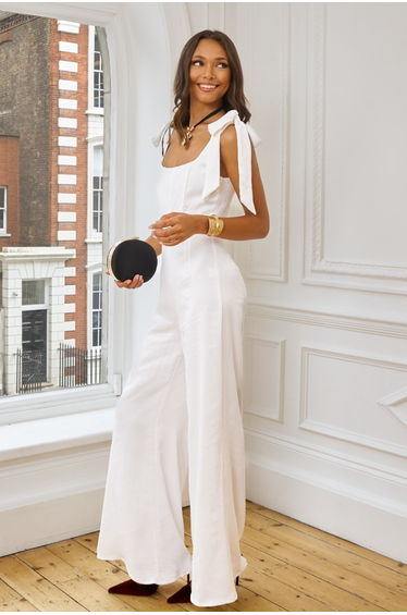 TFNC Nolia White Jumpsuit