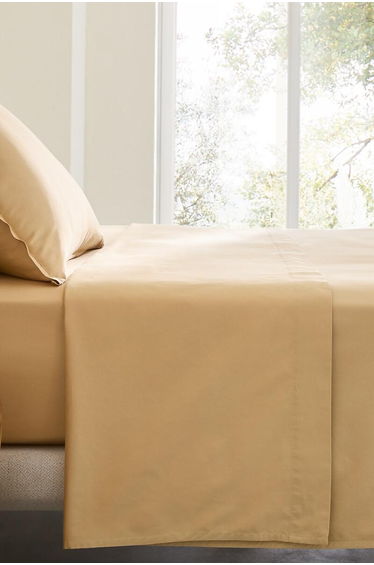 Saria Washed Cotton Sateen Flat Sheet