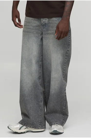Basic Baggy Fit Jeans - stone