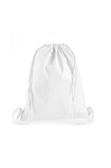 Westford Mill Premium Cotton Gymsac - White